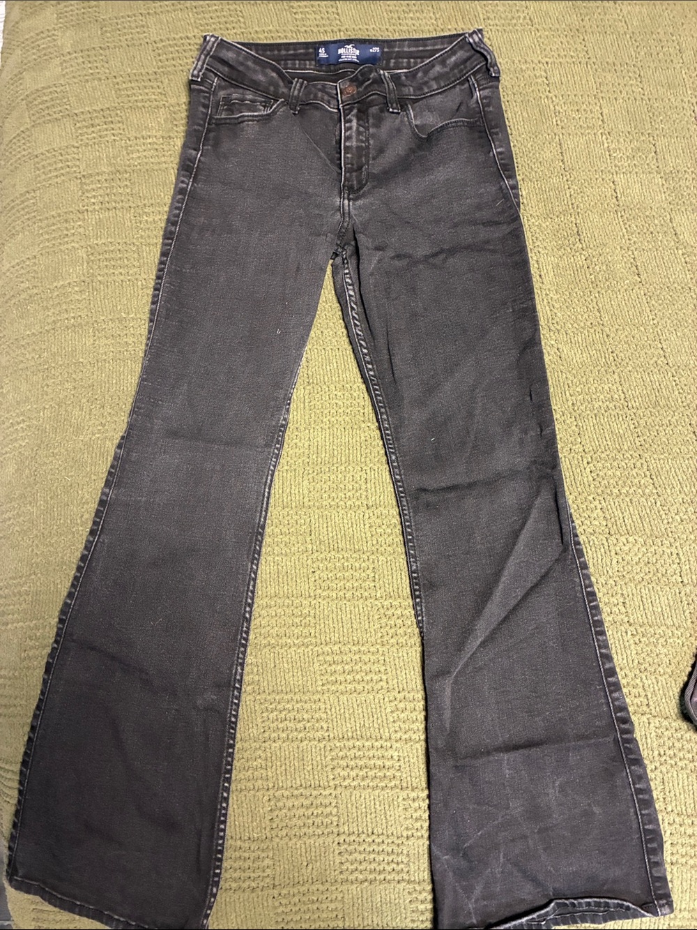 Hollister Charcoal Black Bootcut Jeans